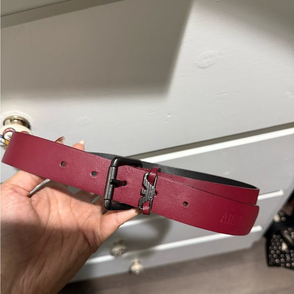 Armani Junior Burgundy Leather Belt